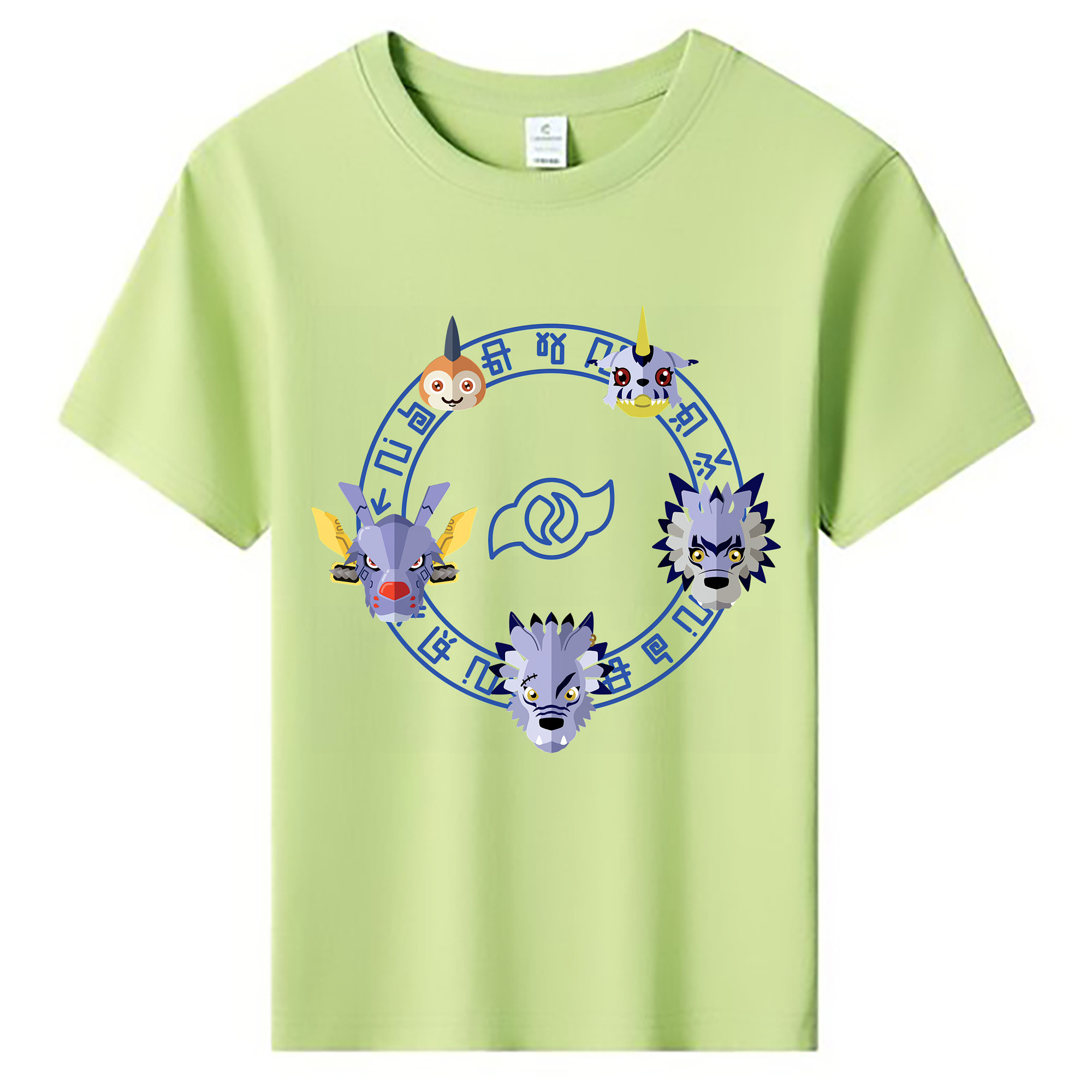 （画像用） Digimon デジタルモンスター/デジモン 綿100％キッズTシャツ（フロントプリント）